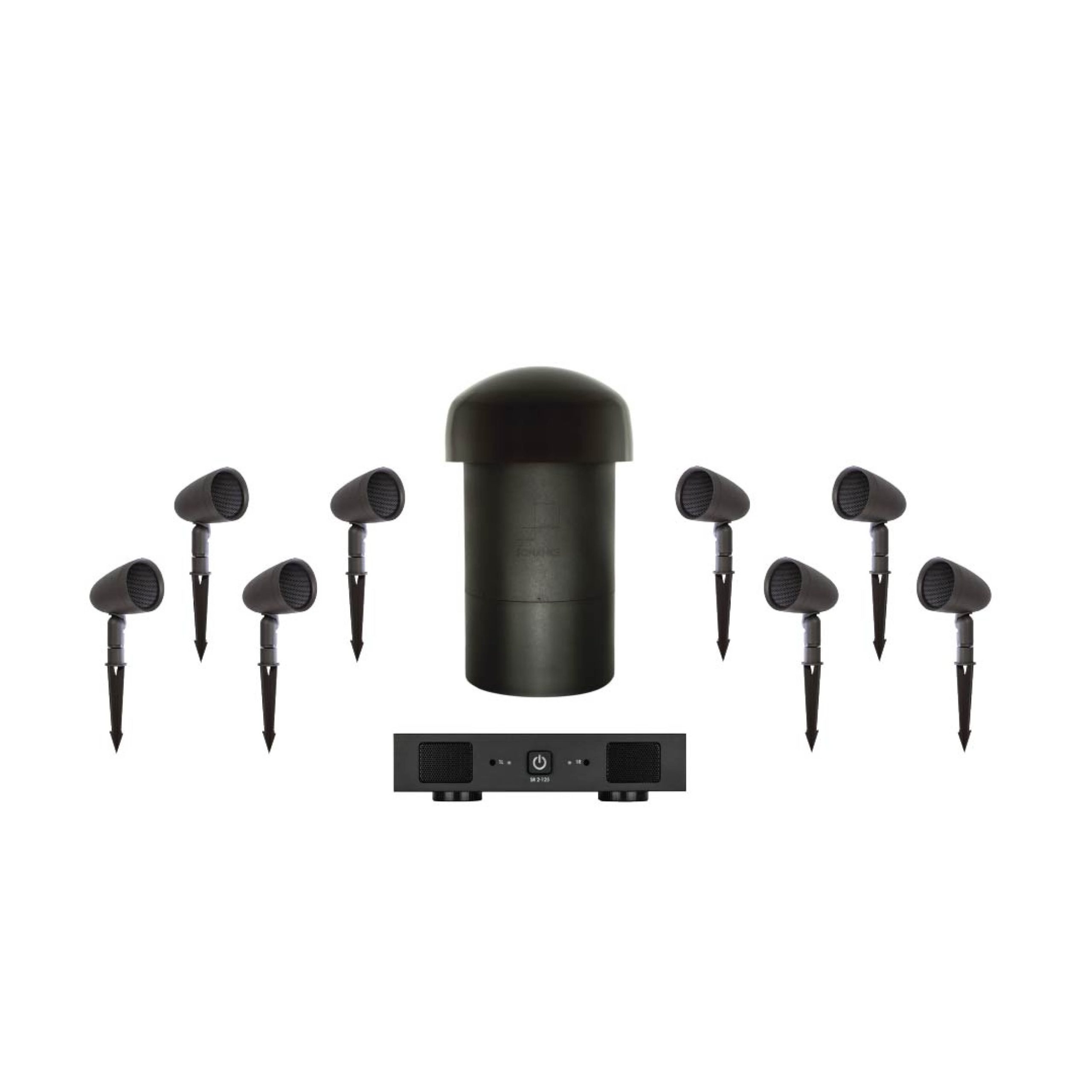 Sonance - SGS 8.1 OUTDOOR SPEAKERS (8 - SATS, 1 - SUB) - Garden Series 8.1 Landscape Speakers