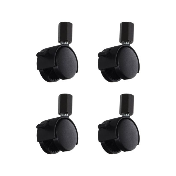 Salamander - WHEEL - Archetype Dual Wheel Casters, Set of 4- Black